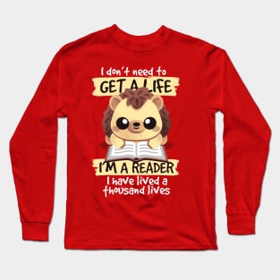 reader hedgehog Long Sleeve T-Shirt